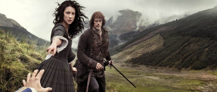 Caitriona Balfe and Sam Heughan in the Outlander 1B poster. Photo Credit: Starz