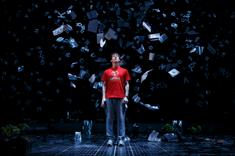 Alex Sharp in The Curious Incident of the Dog in the Night-Time. Photo Credit: curiousonbroadway.com